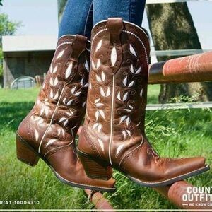 Ariat Sonora Bitterwater Embroidered Western Cowboy Boots Size 7B T1